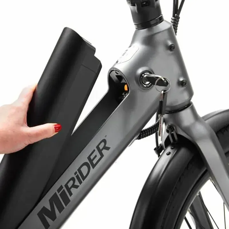 MiRider 24 Compact Step-Through E-Bike In Onyx Grey-2