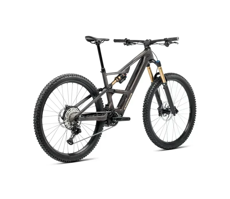 Orbea Rise Lt M-Team 420Wh E-Mountain Bike In Cosmic Carbon View/Golden Sand Gloss-2