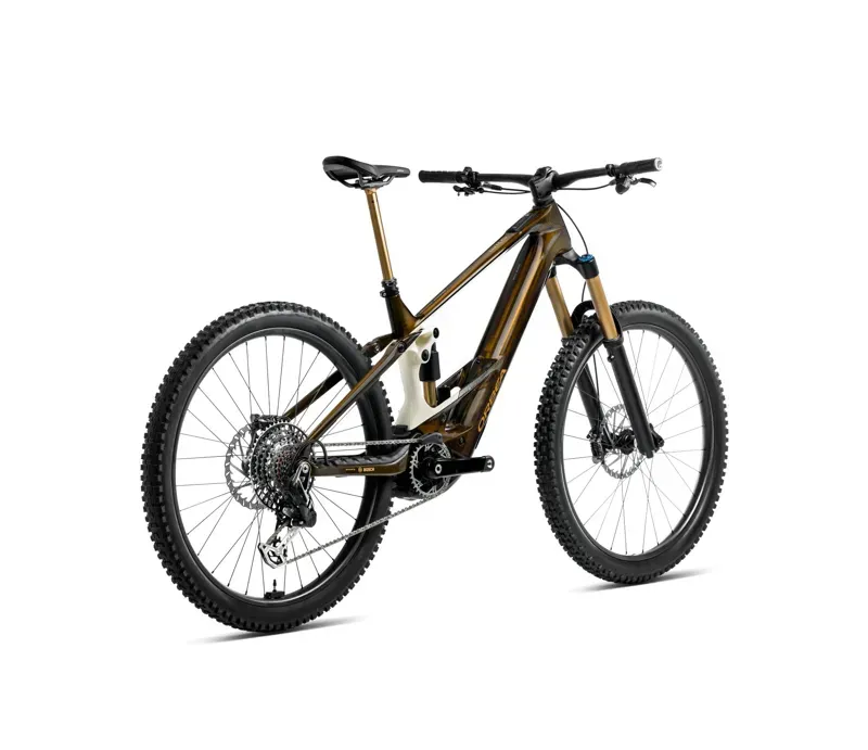 Orbea Wild M10 E-Mountain Bike In Caramel Carbon View Gloss/Cream White Matt-2